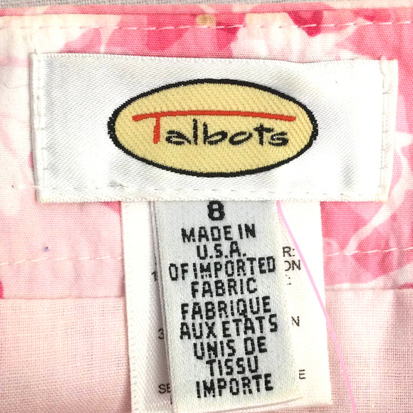 VTG Talbots Women's Barbie Pink Floral Wrap Lined Cotton Maxi Skirt Size 8 - Picture 5 of 16